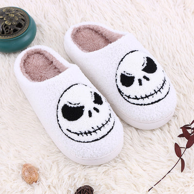 Halloween Skull-smirk Home Slippers