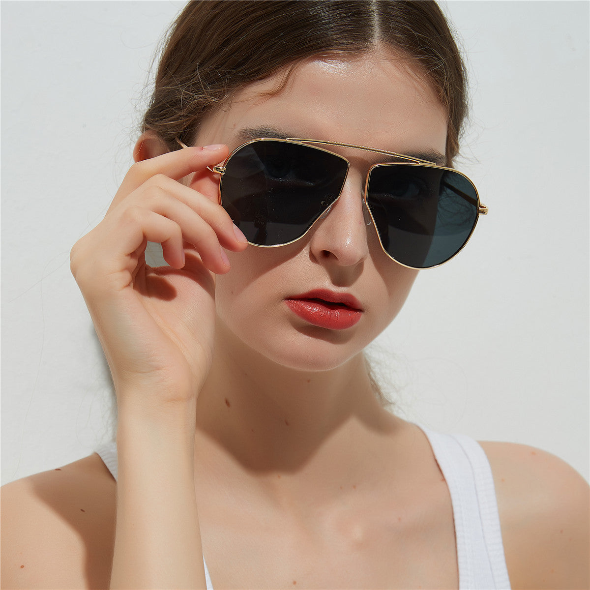 Polygonal Big Frame Sunglasses For Women's