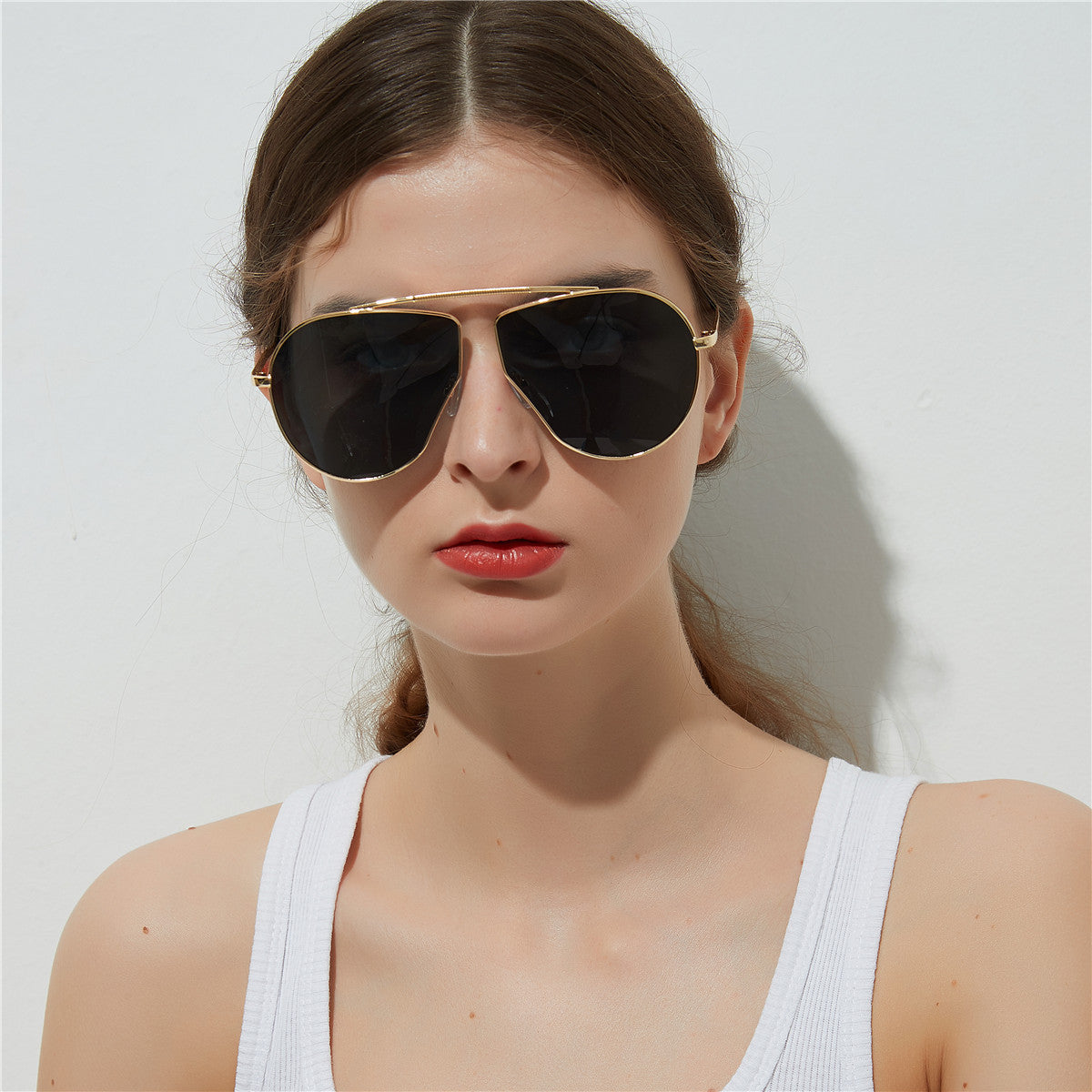 Polygonal Big Frame Sunglasses For Women's