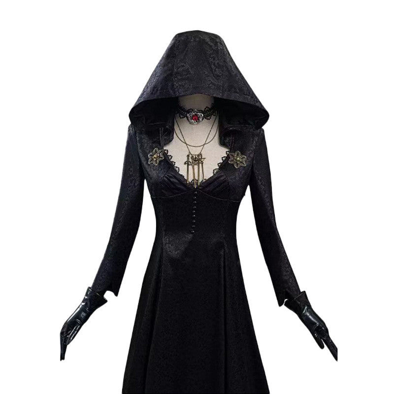 Black Vampire Long Dress Halloween Costume