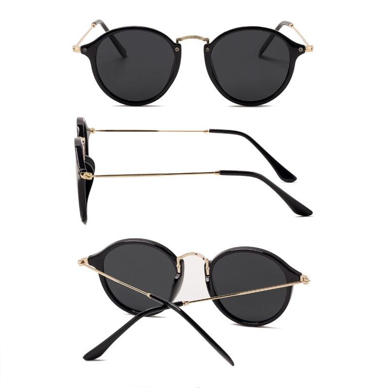 Round Metal Sunglasses For Men And Women