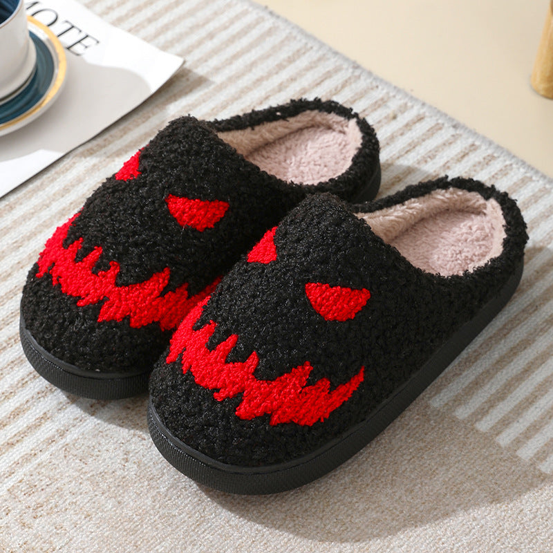 Halloween Skull Cartoon Print Slippers