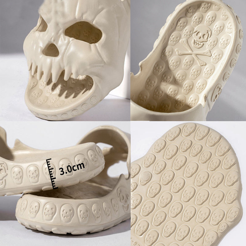 Personalized Skull Design Halloween Slippers