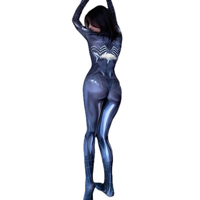 Adult Halloween Erotic Lingerie Zipper Jumpsuit