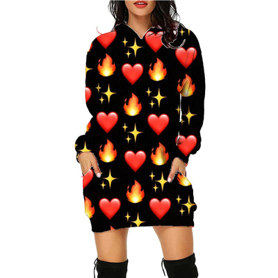 Halloween Print Long Hoodie For Women