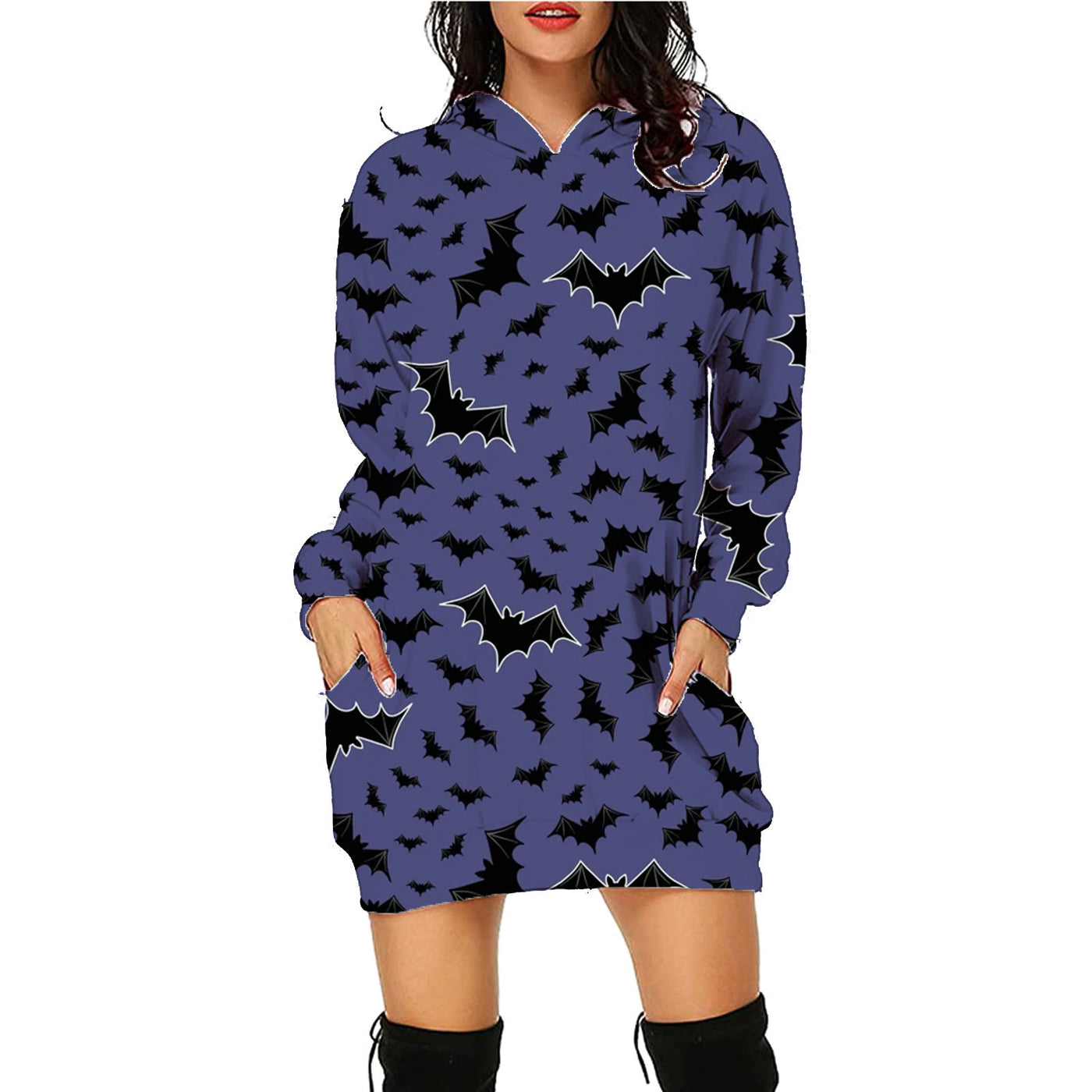 Halloween Print Long Hoodie For Women