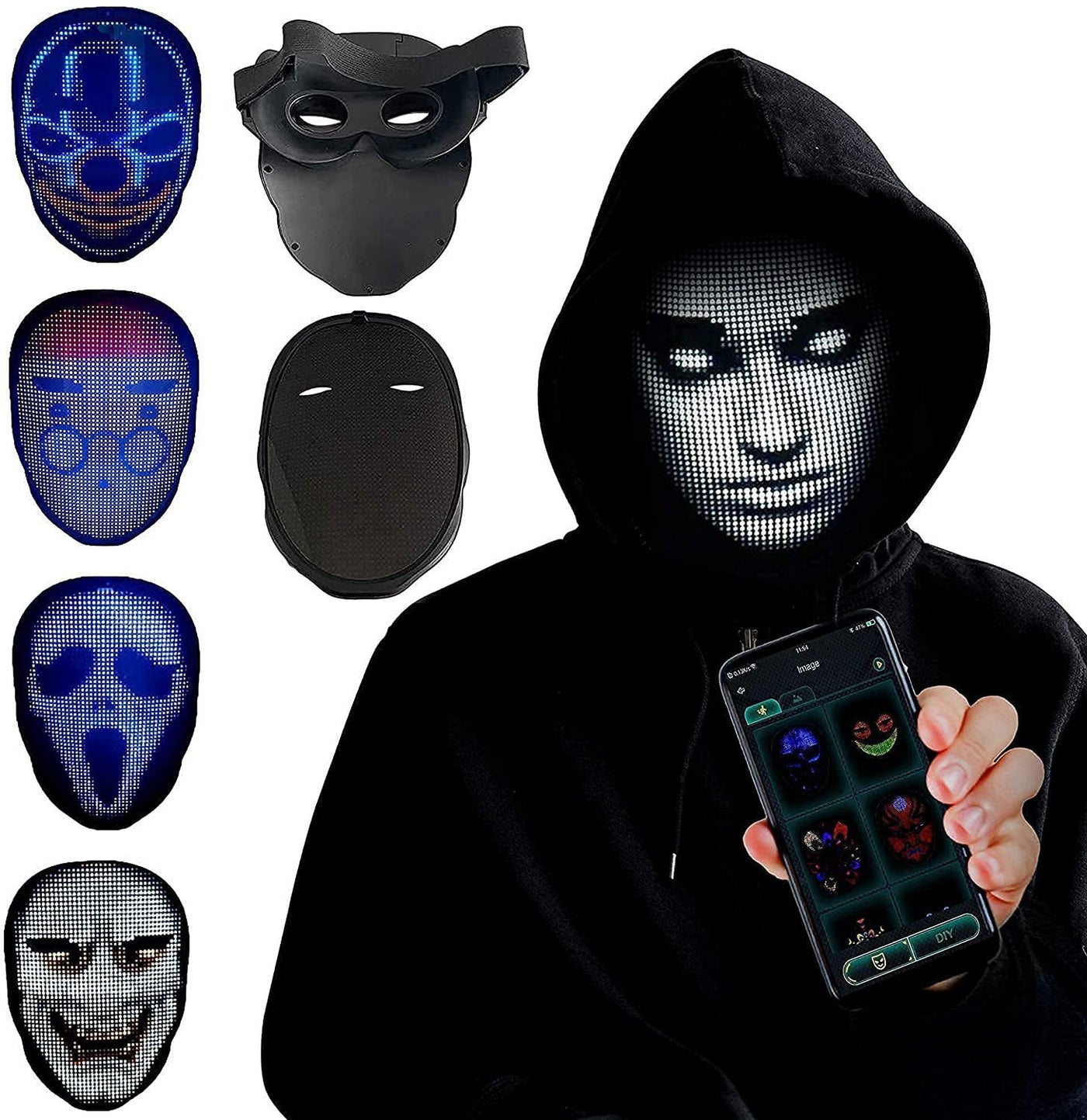 Halloween LED Luminous Face Masks