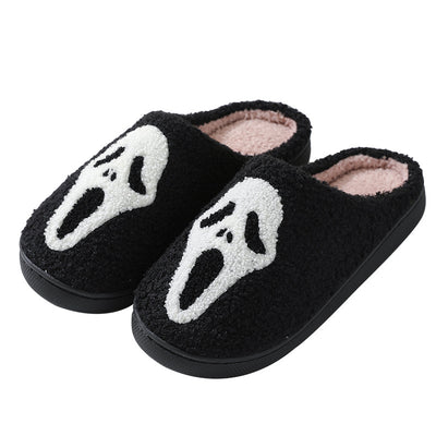 Halloween Skull Cartoon Print Slippers