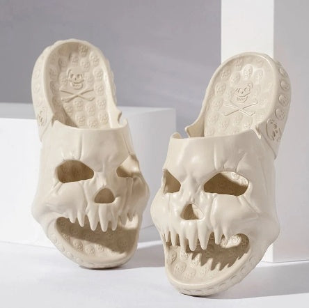 Personalized Skull Design Halloween Slippers