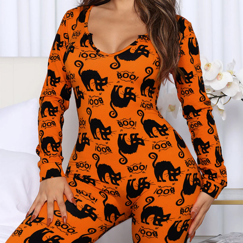 Halloween Printed Jumpsuit