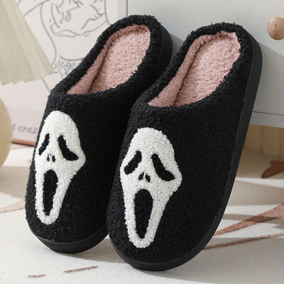 Halloween Skull Cartoon Print Slippers