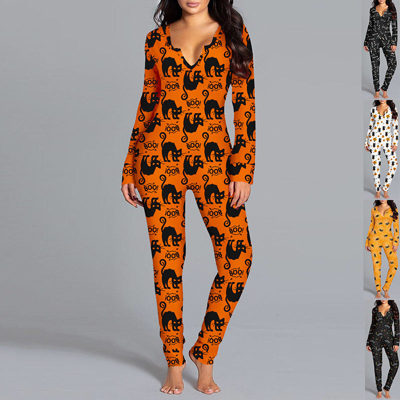 Halloween Printed Jumpsuit