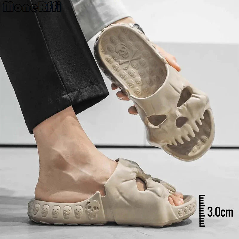 Personalized Skull Design Halloween Slippers