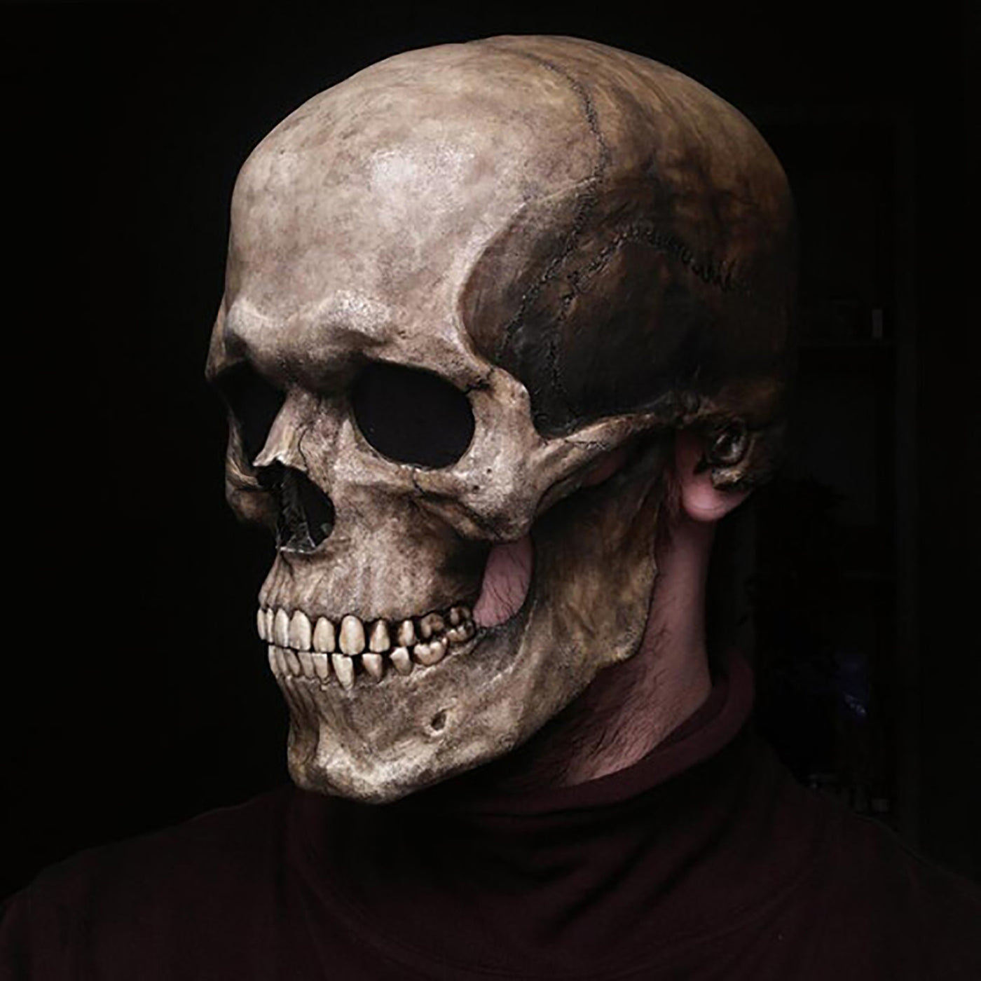 Halloween Movable Mouth Skull Mask