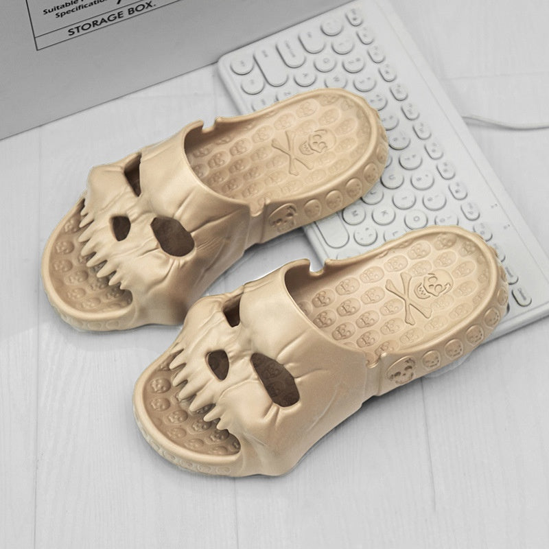 Personalized Skull Design Halloween Slippers